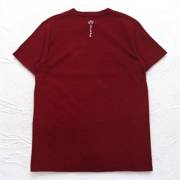 KIDILL Punk Cross Print T-Shirt -  Burgundy Cotton - Picture 10 of 11
